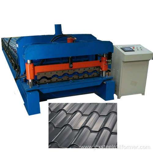 Step tile roll forming machine